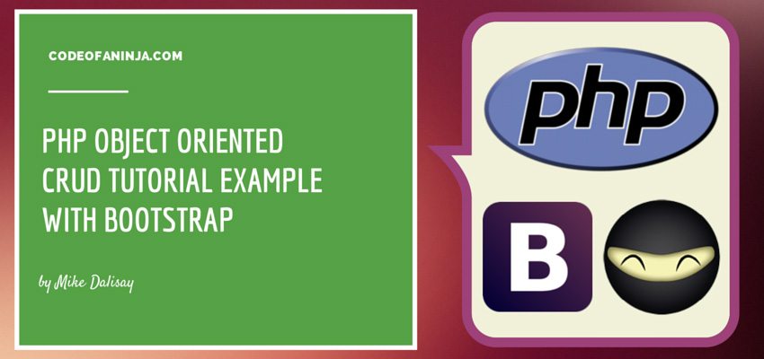 PHP Object Oriented CRUD Example with Bootstrap