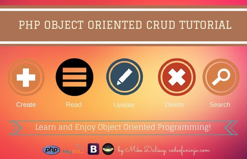 php object oriented crud example - object oriented programming in php